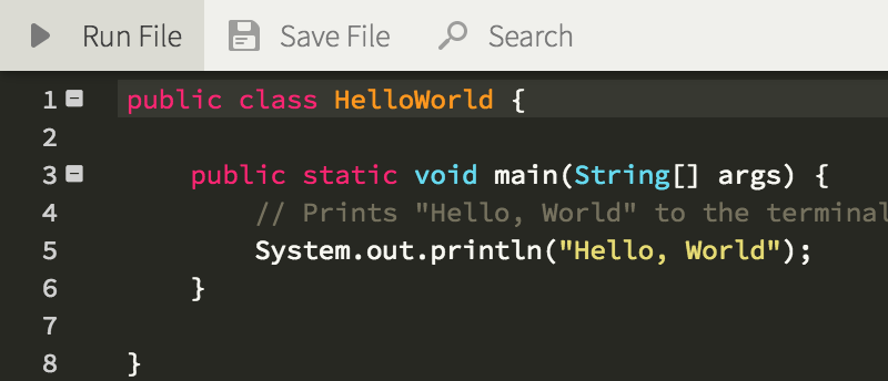 Run hello world in java